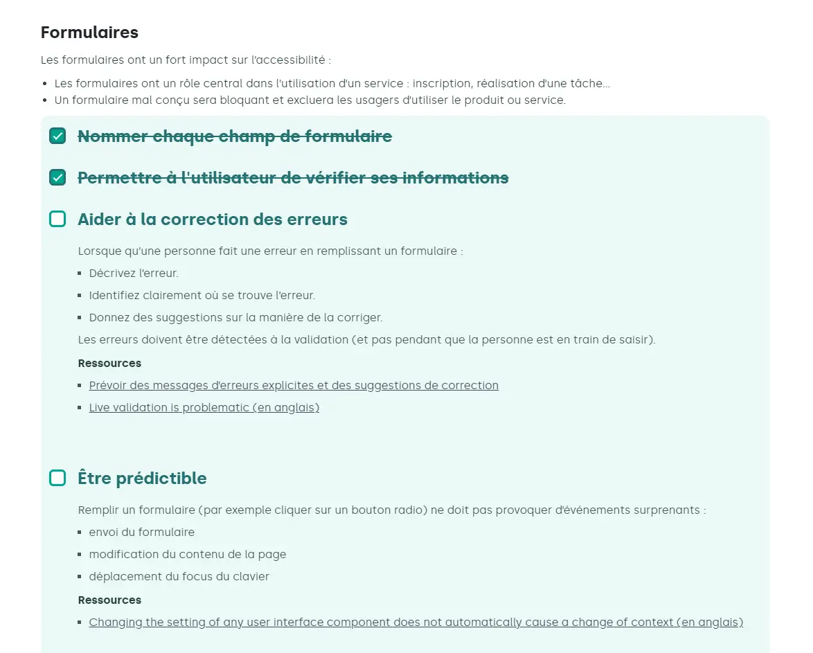 Blogduwebdesign checklist designer site web inclusif design accessible exemple liste