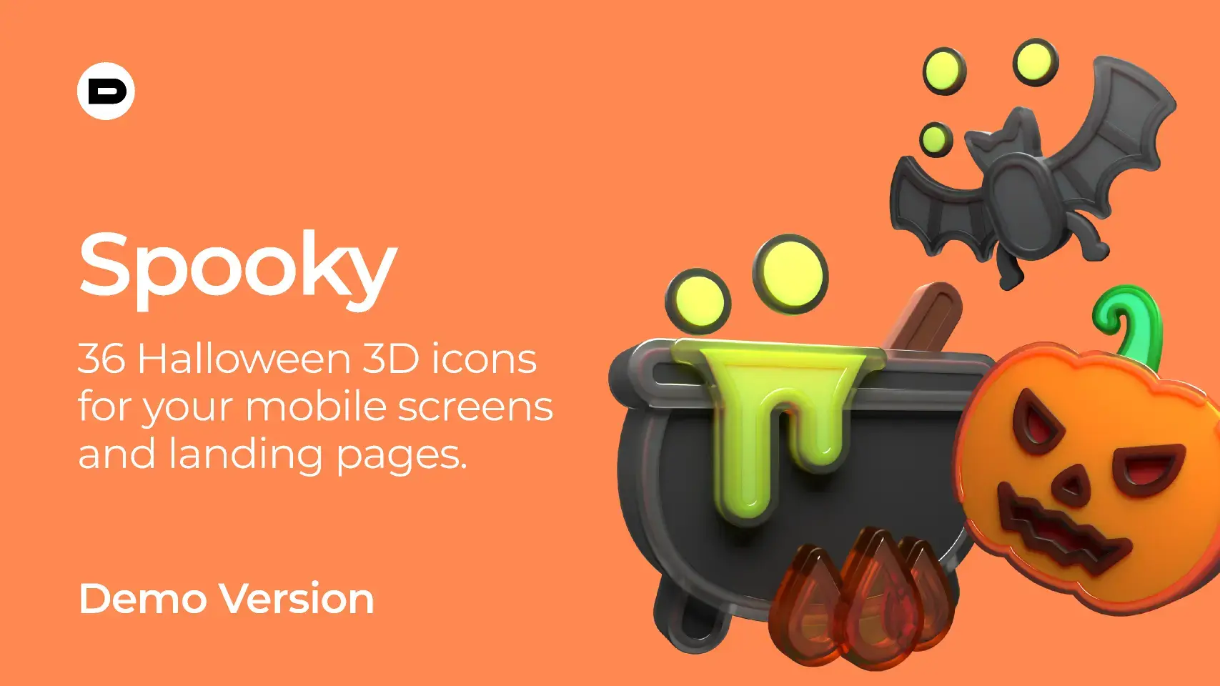 Blogduwebdesign illustrations 3d halloween spooky icons