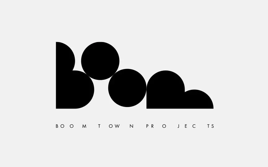 Blogduwebdesign inspiration graphique logos minimalistes noir blanc boom town projects