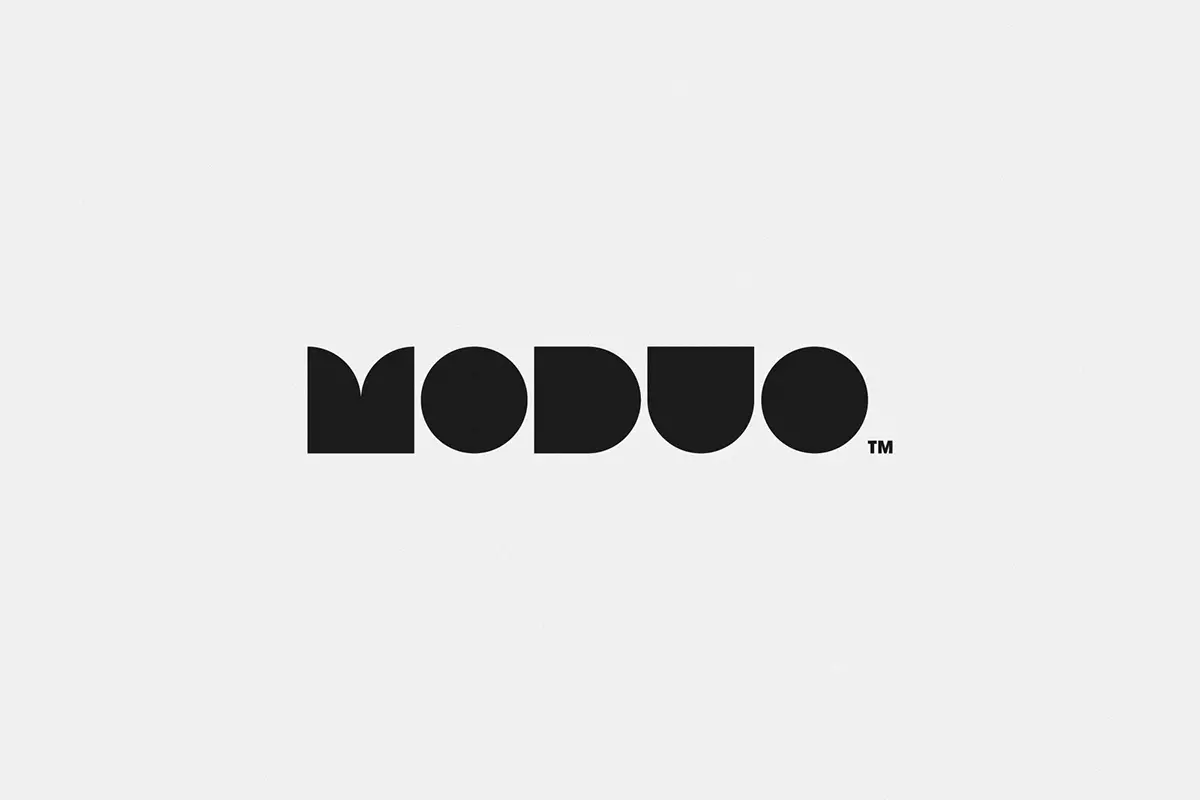 Blogduwebdesign inspiration graphique logos minimalistes noir blanc moduo