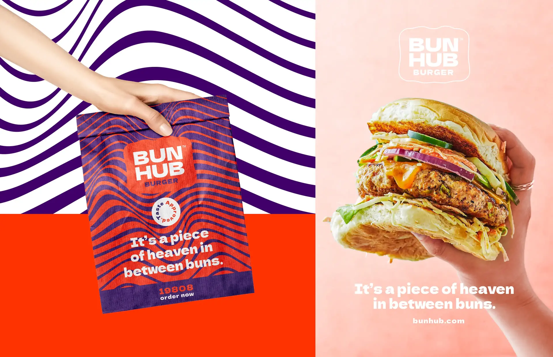 Blogduwebdesign inspiration graphisme branding burger bun hub