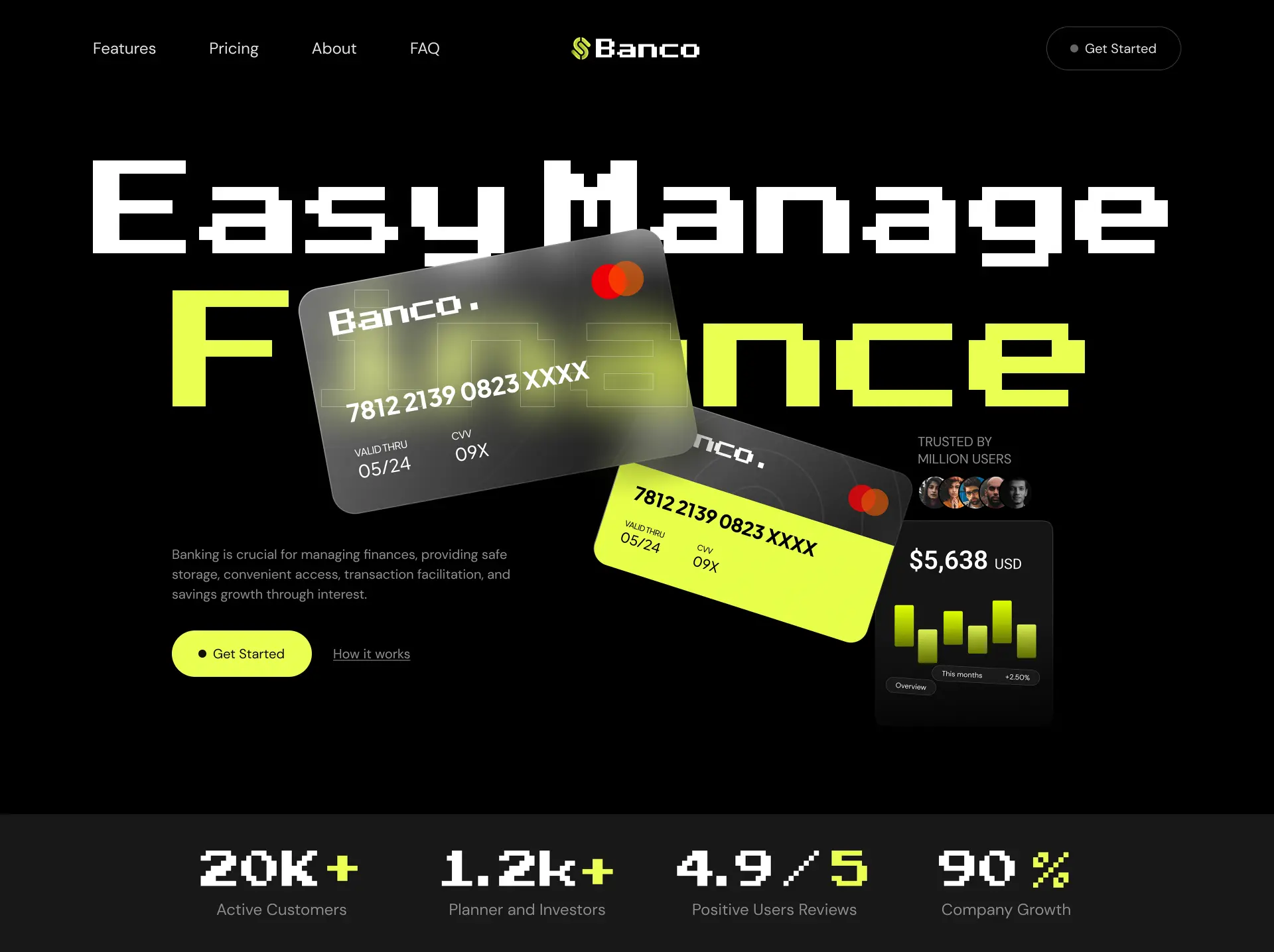 Blogduwebdesign inspiration landing page finance banco