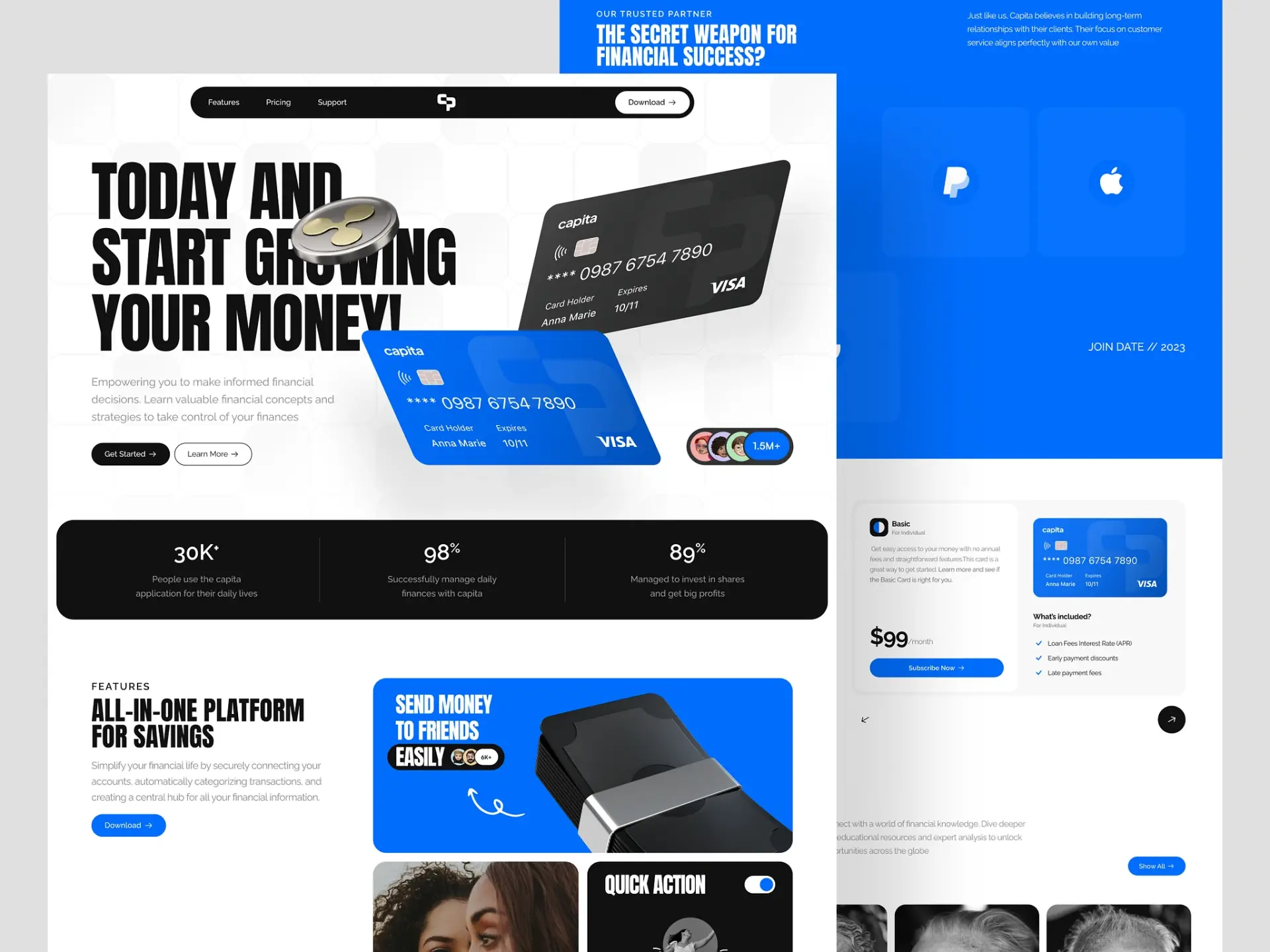 Blogduwebdesign inspiration landing page finance capita