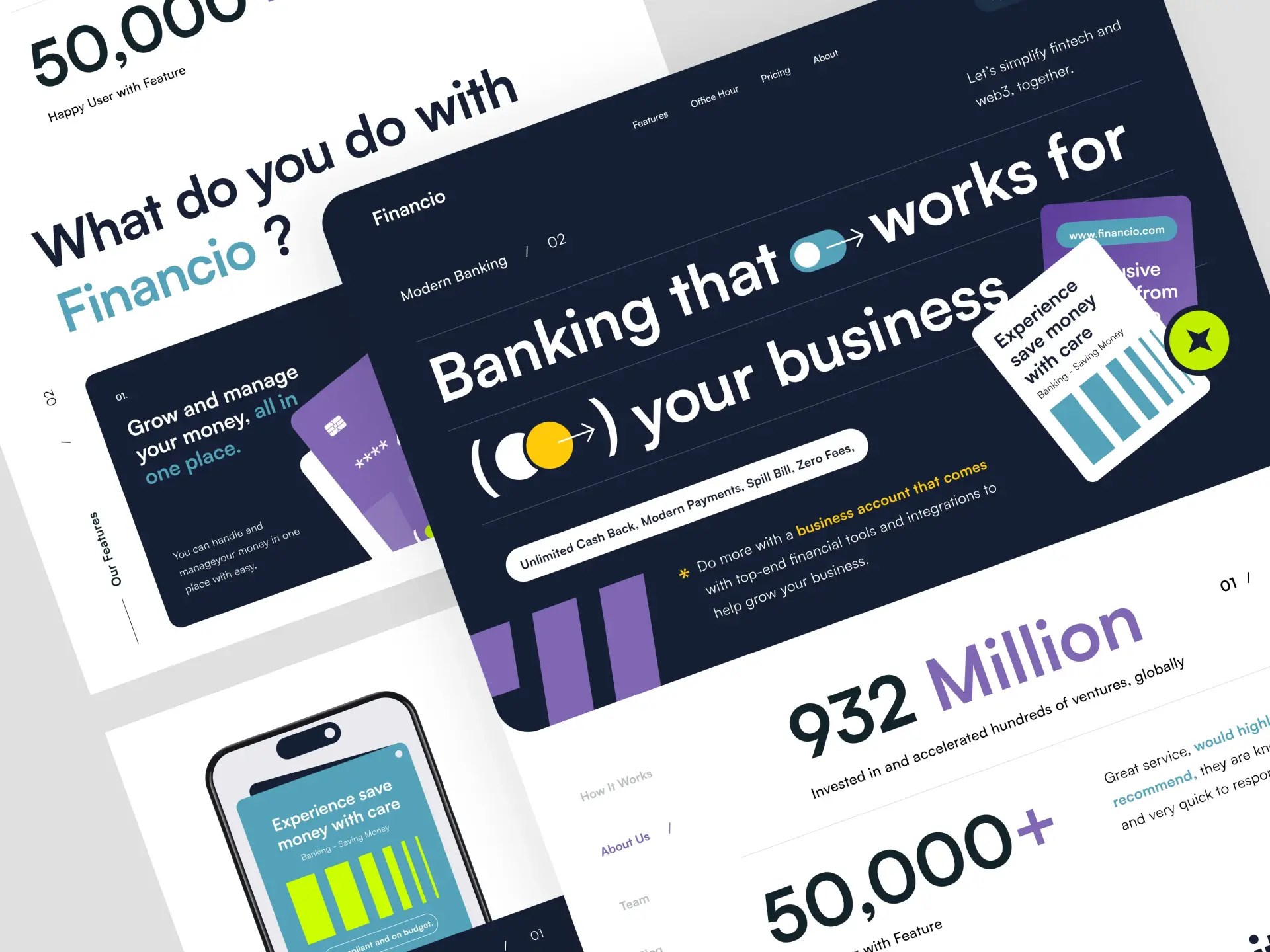 Blogduwebdesign inspiration landing page finance financio