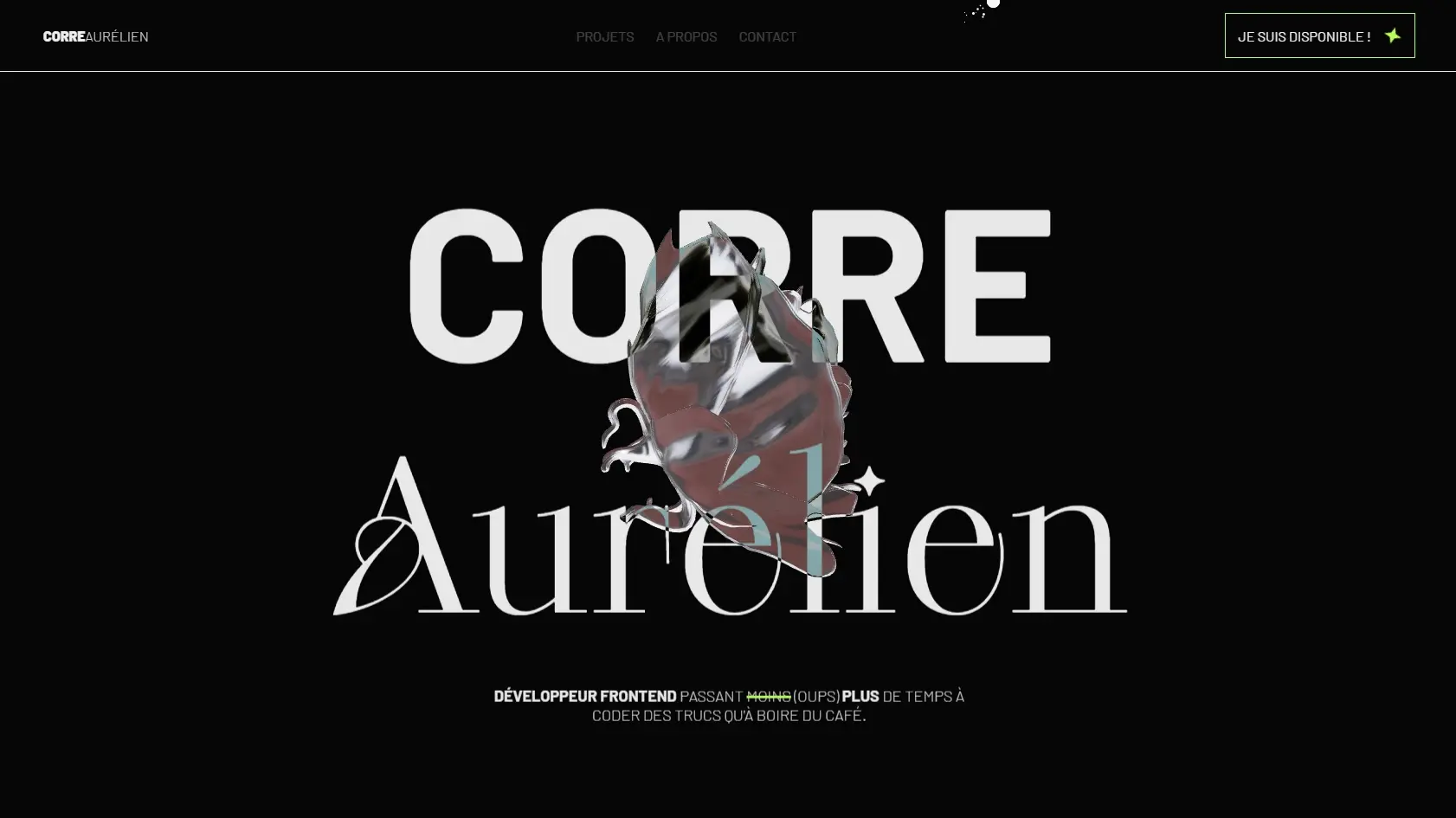 Blogduwebdesign inspiration portfolio webdesigner developpeur corre aurelien