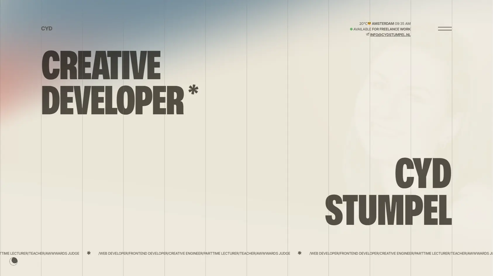 Blogduwebdesign inspiration portfolio webdesigner developpeur cyd stumpel