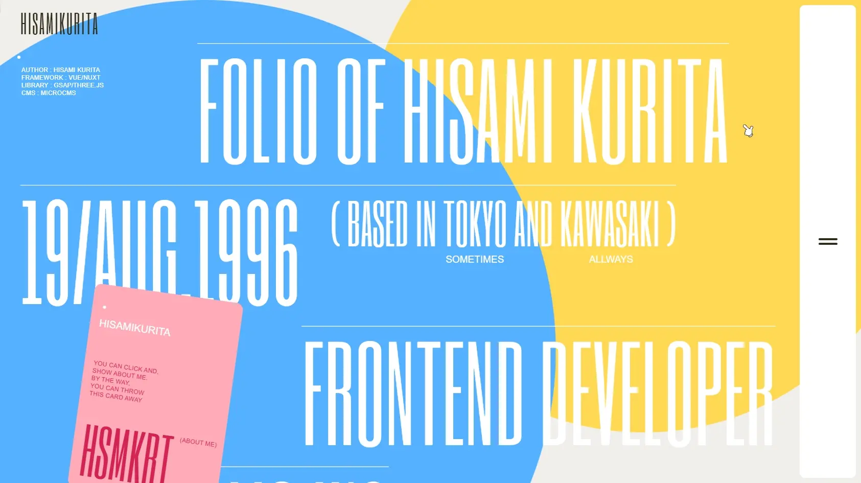 Blogduwebdesign inspiration portfolio webdesigner developpeur hisami kurita