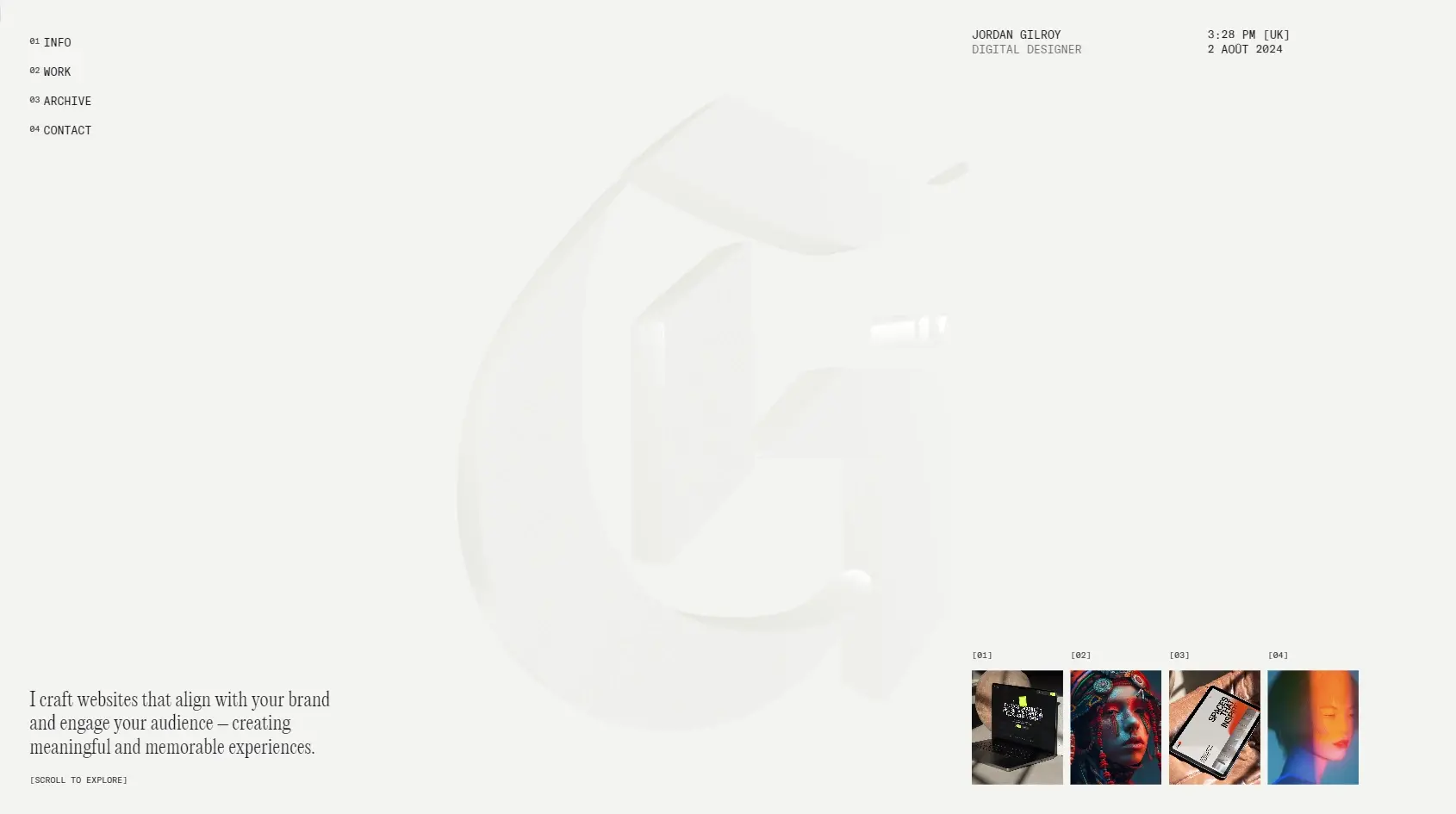 Blogduwebdesign inspiration portfolio webdesigner developpeur jordan gilroy