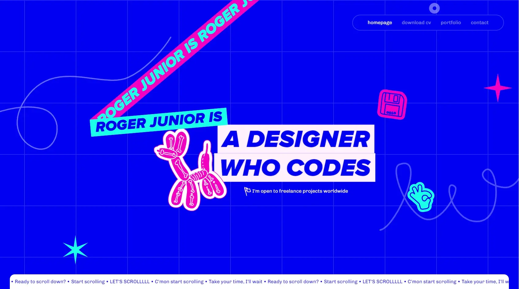 Blogduwebdesign inspiration portfolio webdesigner developpeur roger junior