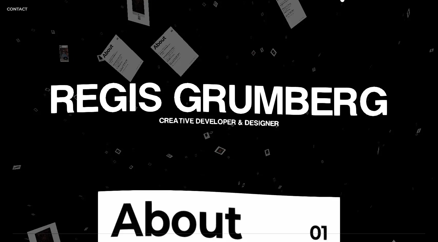 Blogduwebdesign inspiration site web portfolios creatifs regis grumberg