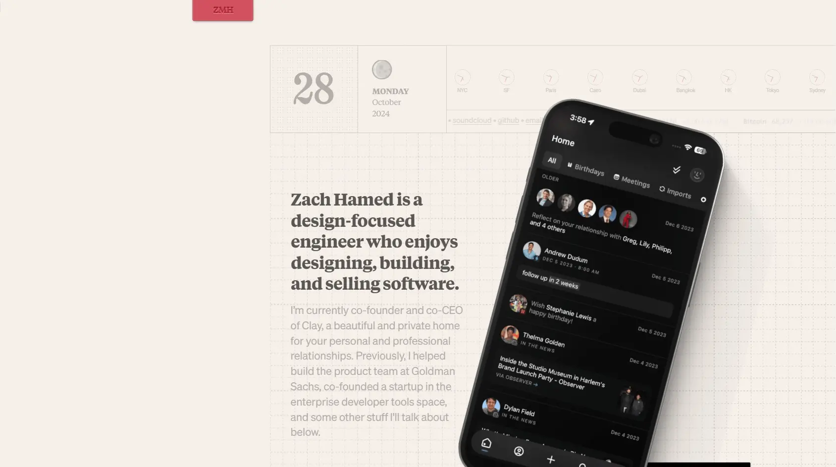 Blogduwebdesign inspiration site web portfolios creatifs zachary hamed