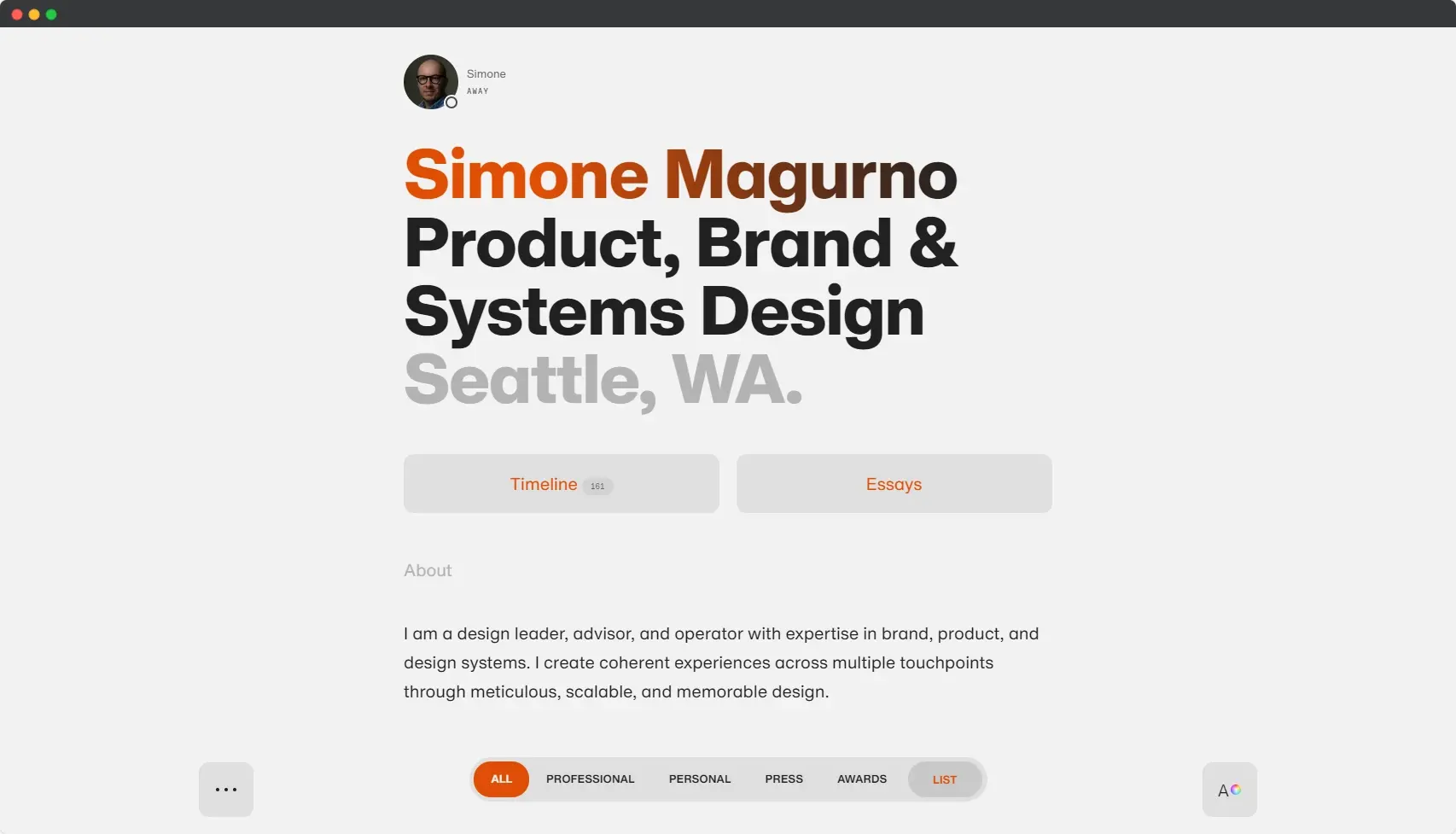 Blogduwebdesign inspiration web portfolio product designer simone magurno