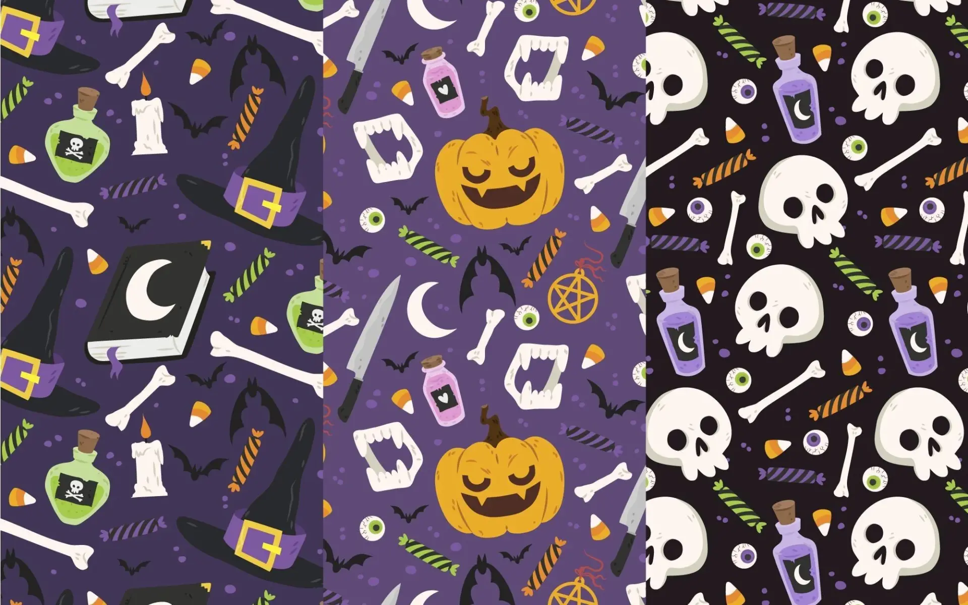 Blogduwebdesign ressources gratuites adobe motif halloween witchy collection patterns