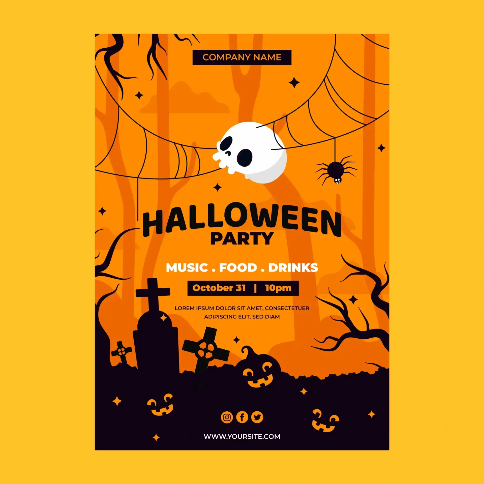 Blogduwebdesign ressources gratuites adobe template affiche fete halloween