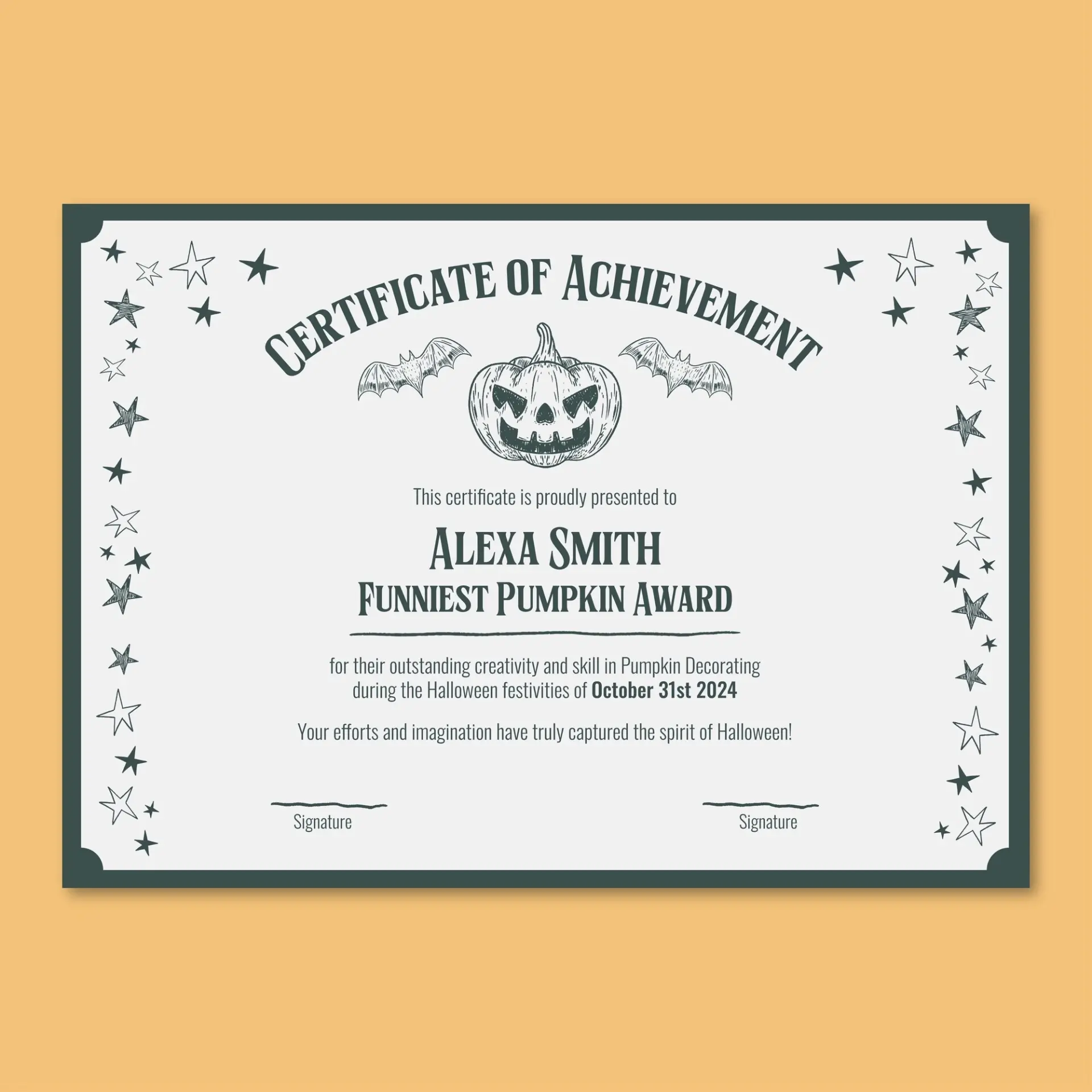 Blogduwebdesign ressources gratuites adobe template certificat decoration citrouille halloween