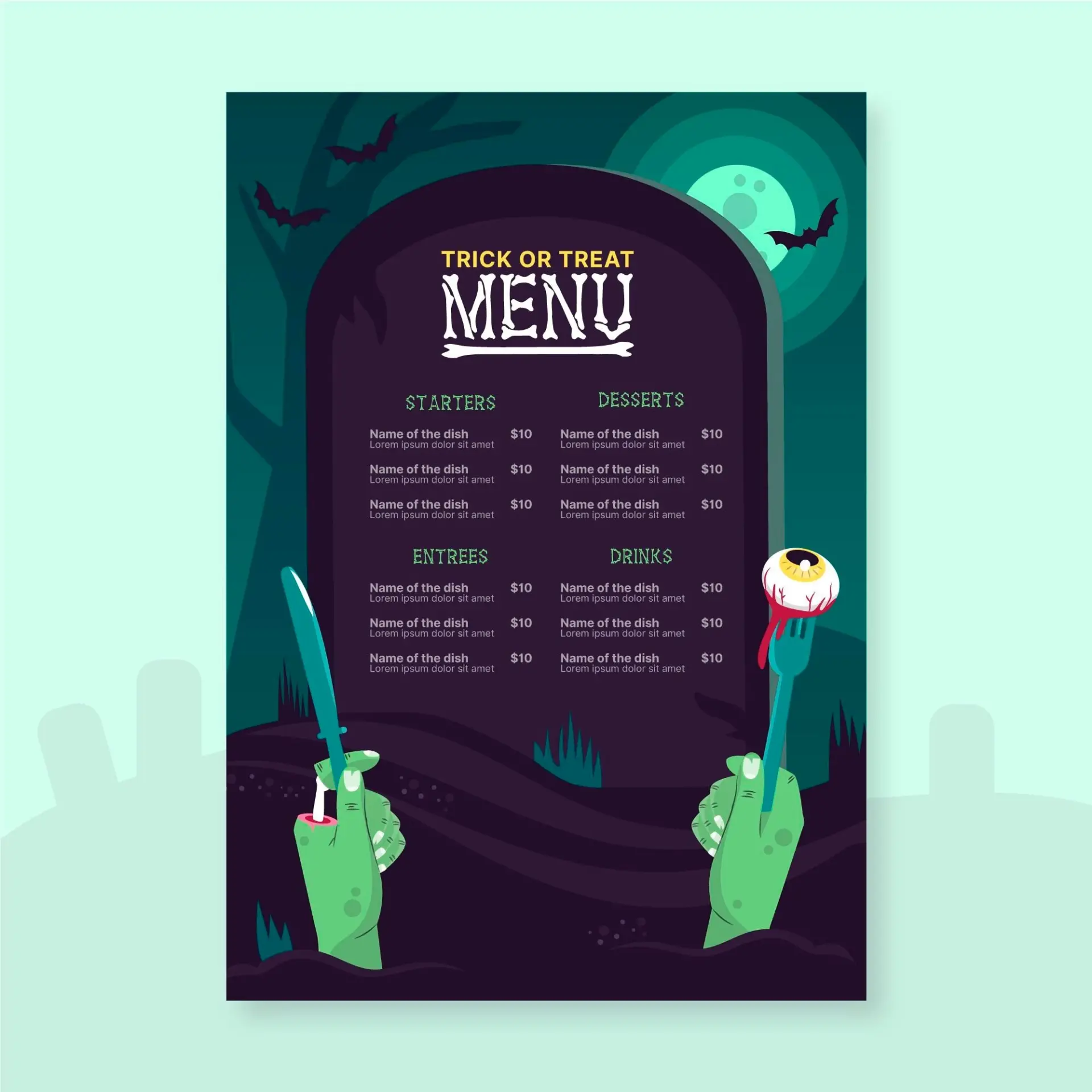 Blogduwebdesign ressources gratuites adobe template menu repas halloween