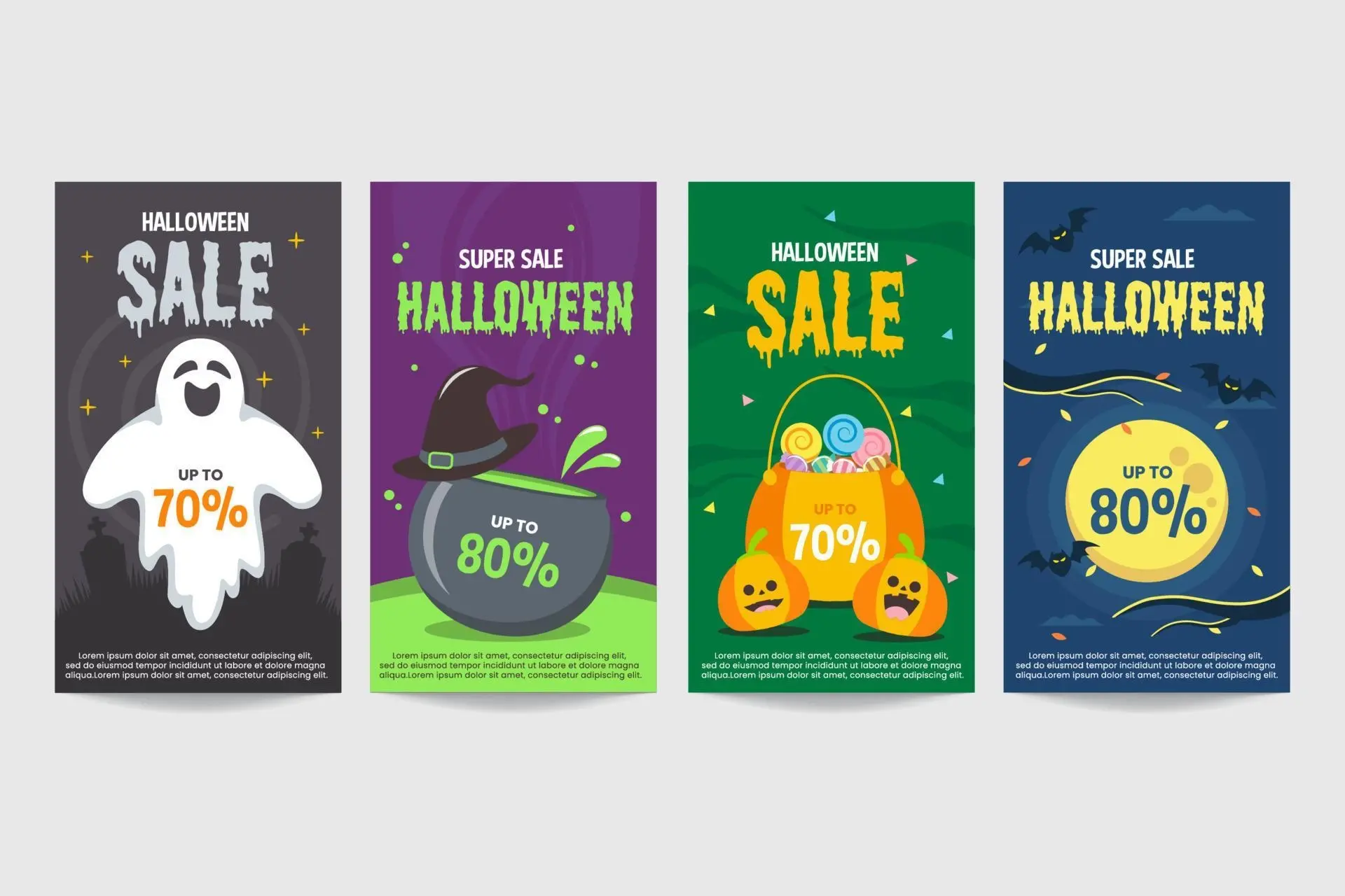 Blogduwebdesign ressources gratuites adobe template set bannieres promotionnelles halloween