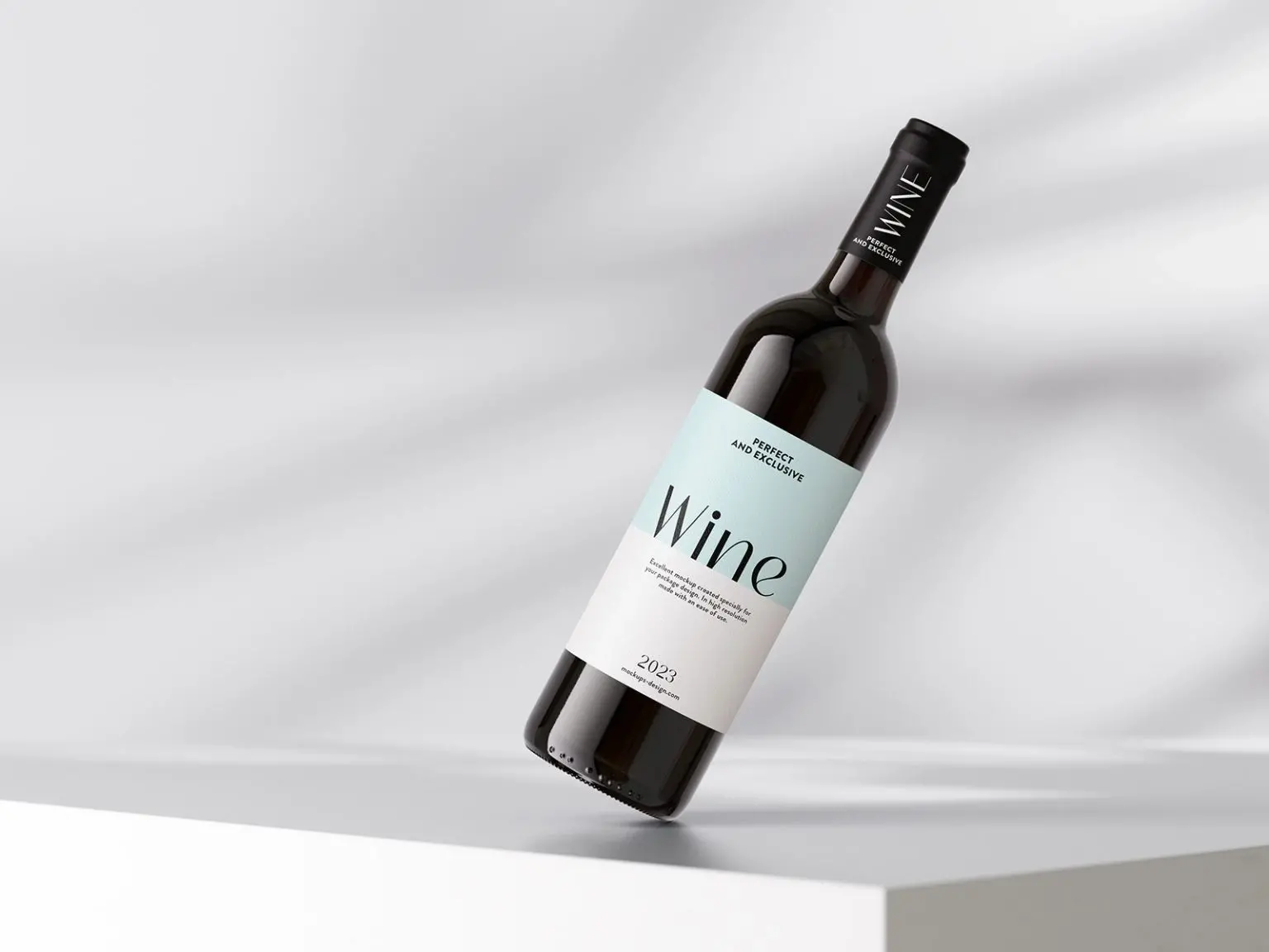 Blogduwebdesign ressources web mockups gratuits bouteille vin rouge fond clair