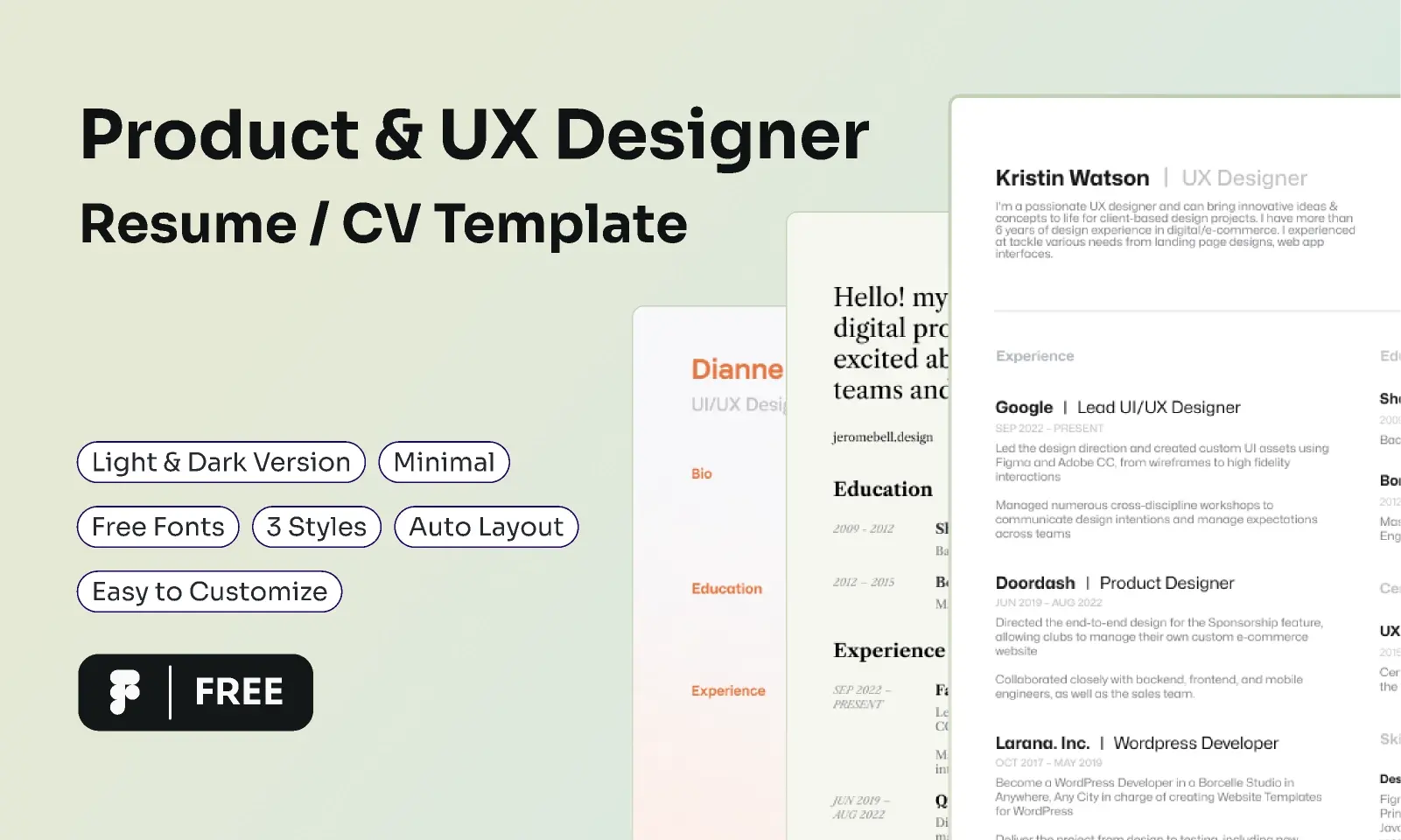 Blogduwebdesign ressources web templates figma cv ux designer