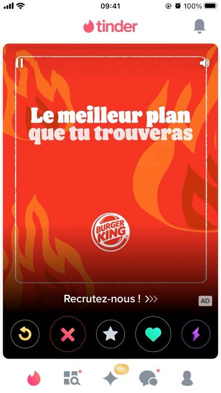 Campagne pub saint valentin burger king