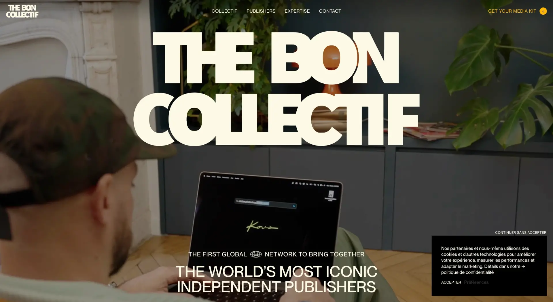 Exemple site web interactif navigation scroll the bon collectif