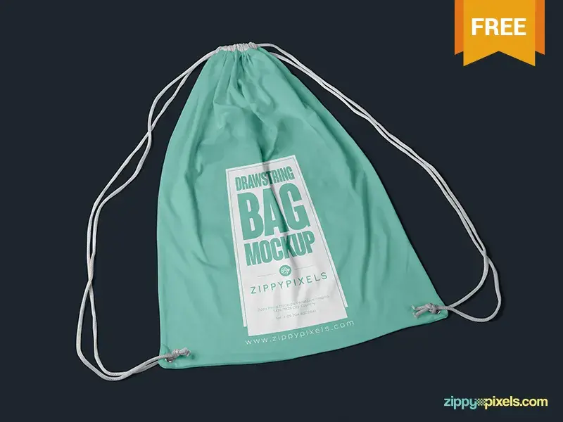 Psd drawstring backpack mockup