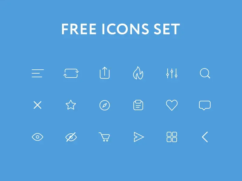 Psd icons set