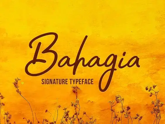 Typographie bahagia