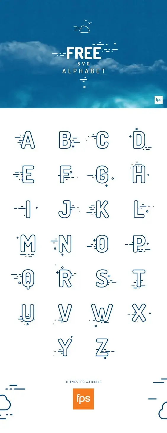 Typographie free svg alphabet