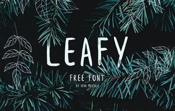 Typographie leafy