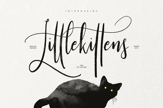 Typographie little kittens