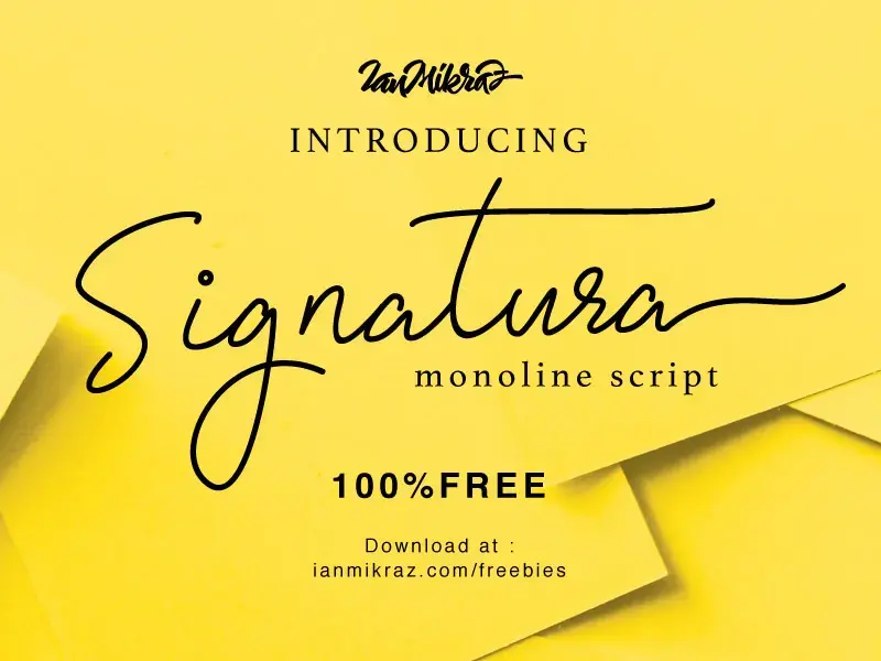 Typographie signatura monoline